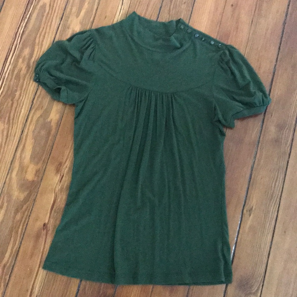Anthropologie Olive Green top Small